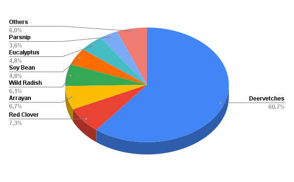 Pie Chart of Honey Composition